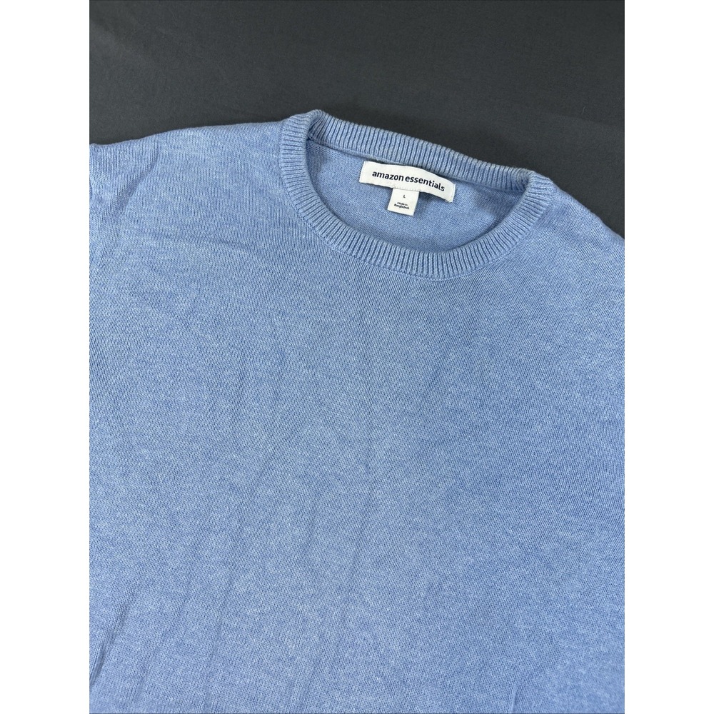 light blue crewneck pullover sweater from Amazon Essentials Large